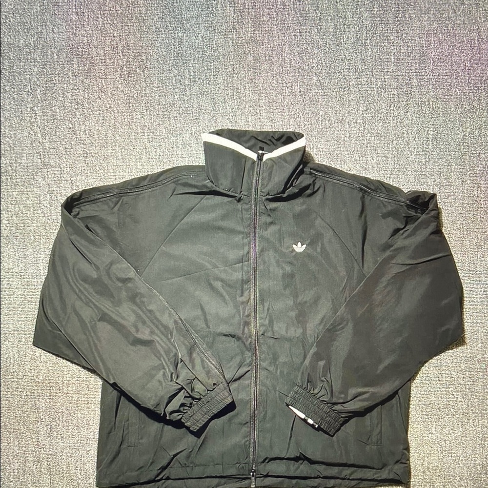 Adidas originals ADILENIUM Men's Black Track Jacket with Stand Collar M